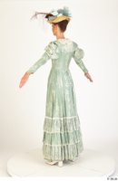  Photos Woman in Historical Dress 4 19th Century Green Dress a poses whole body 0004.jpg